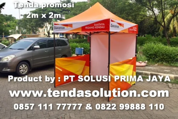 TENDA PROMOSI BANK DANAMON + 3 DINDING TERPAL - TP 06 tenda_promosi_bank_danamon