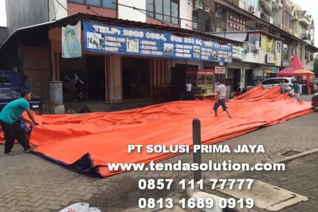 TENDA CUSTOM TERPAL PLASTIK A12 KOREA UKURAN 20M X 60M terpal_plastik_20x60