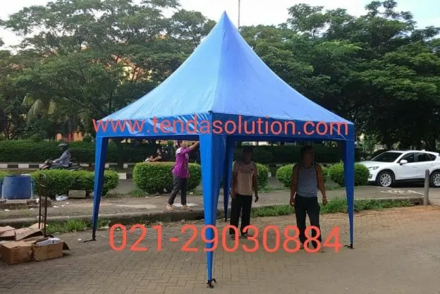 TENDA KERUCUT 3X3 TENDA EVENT STANDART DENGAN TERPAL TENDA BIRU tk_04