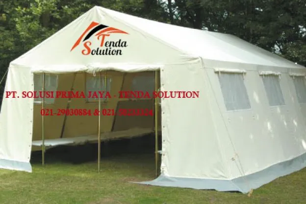 TENDA POSKO TENDA BENCANA 5M X 8M, BAHAN TERPAL POLISTER D600 DAN POLISTER D300 tr01