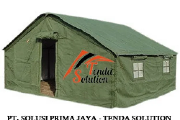 TENDA POSKO 4X5 TENDA TERPAL STANDART BAHAN FELAMINE TNI tr02