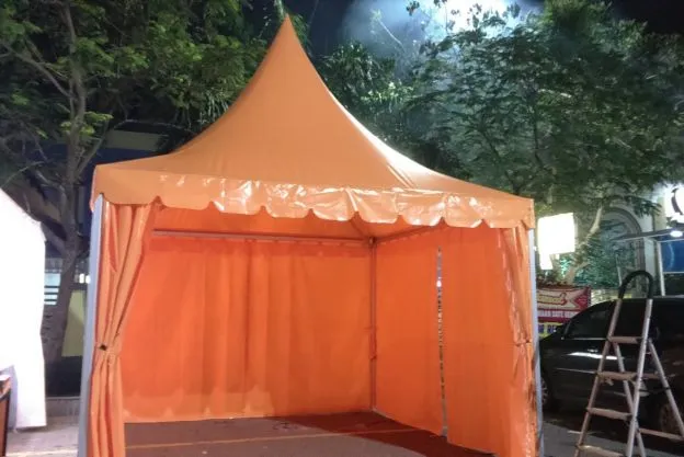 TENDA SARNAFIL EVENT 4X4 CUSTOME TERPAULIN WARNA ORANGE ts06